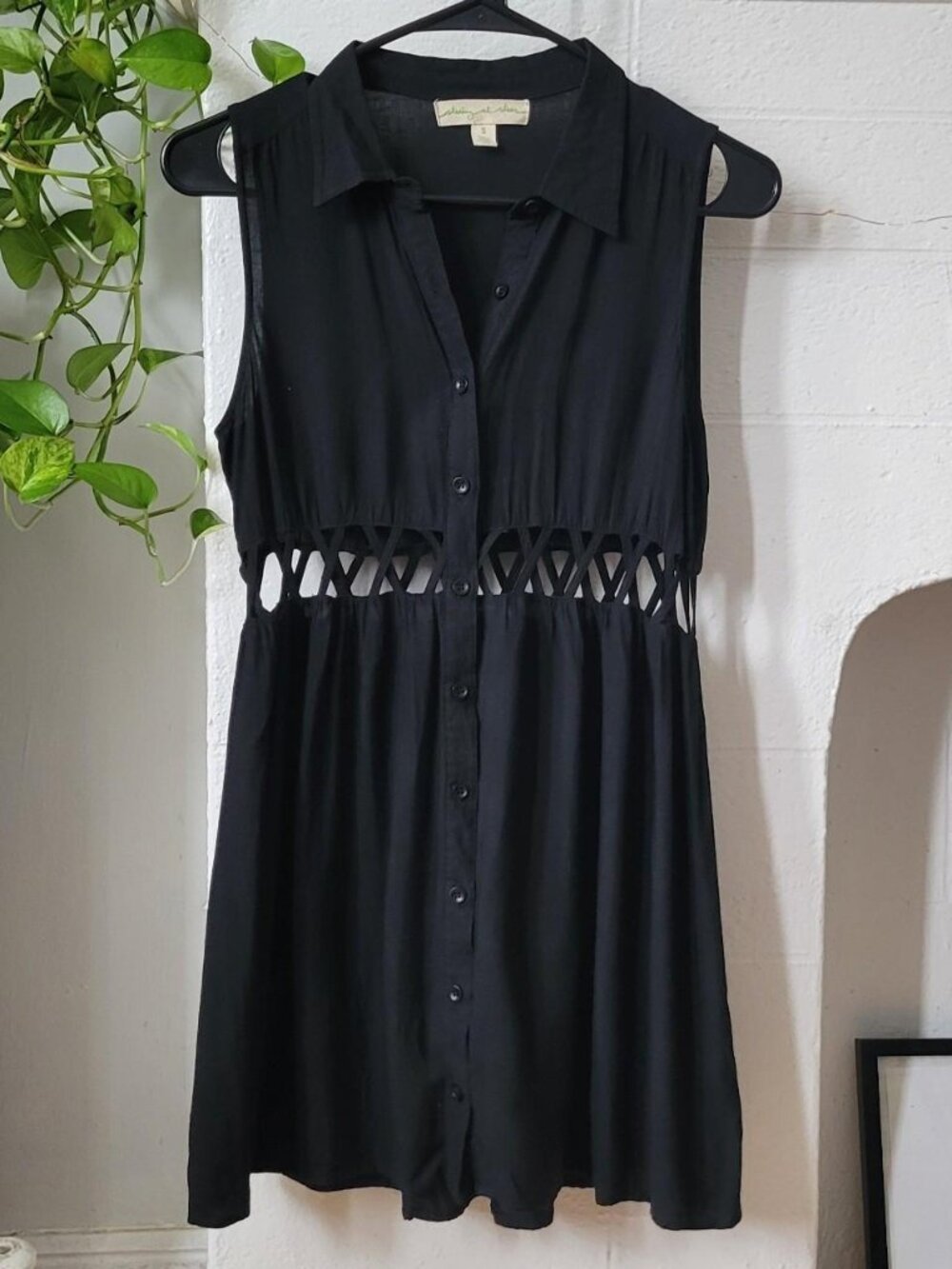 Punk goth cut out mini dress